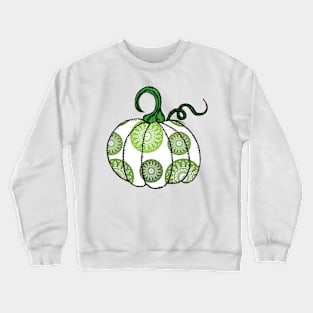 Cute Halloween Green Mandala Pumpkin Crewneck Sweatshirt